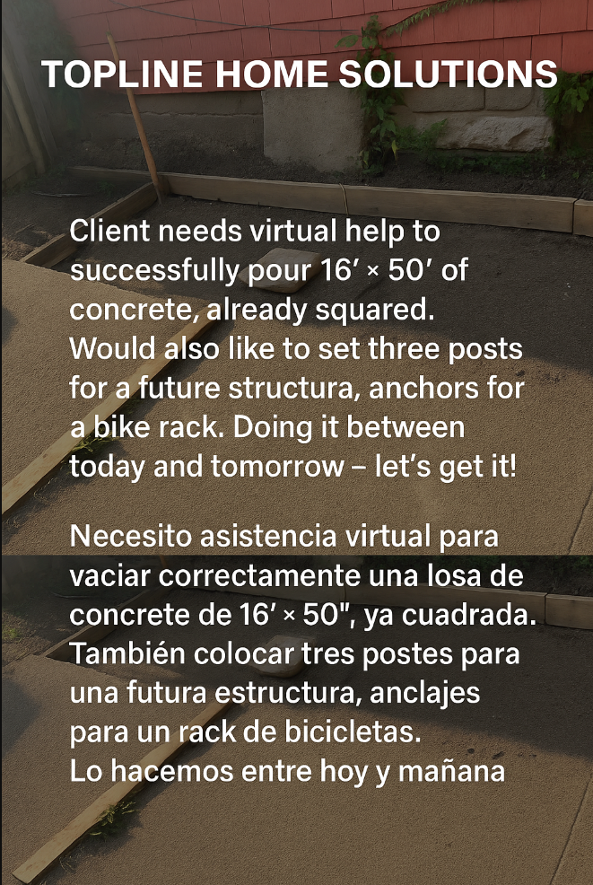 🔨 CONCRETE PAD DIY EN PROGRESO – NECESITAMOS TU AYUDA REMOTA 🔨
