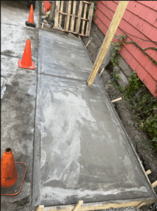 Slab 12 hours after pou