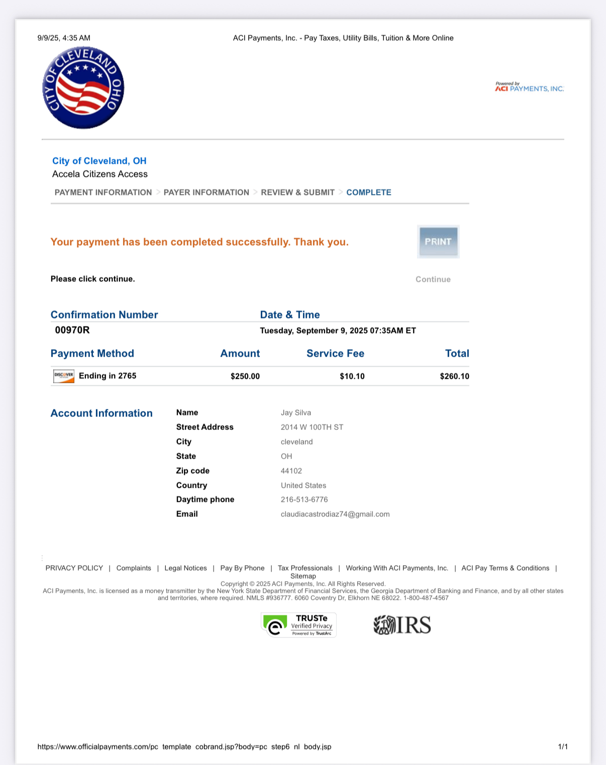 Restricted: Ticket CT25001593