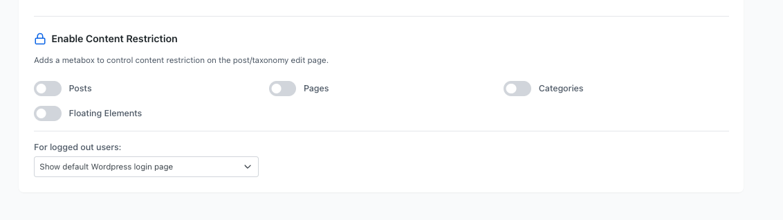 Restricted: Is this where we can restrict the different types of pages from external view?
