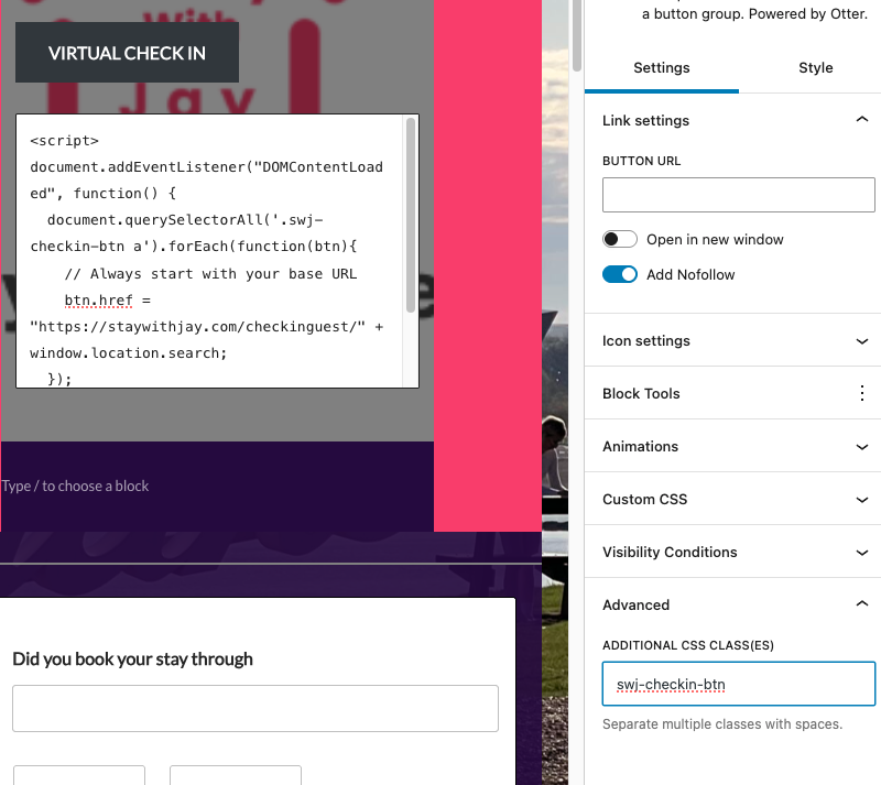 Restricted: 📝 How to Create a Dynamic Check-In Button (Query String Passthrough)