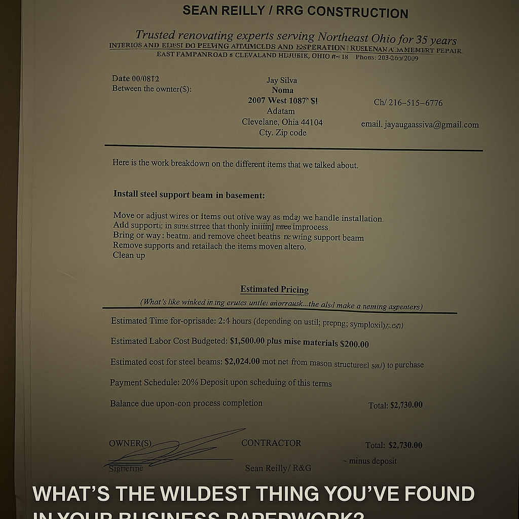 Found an old contract… and a hard lesson.