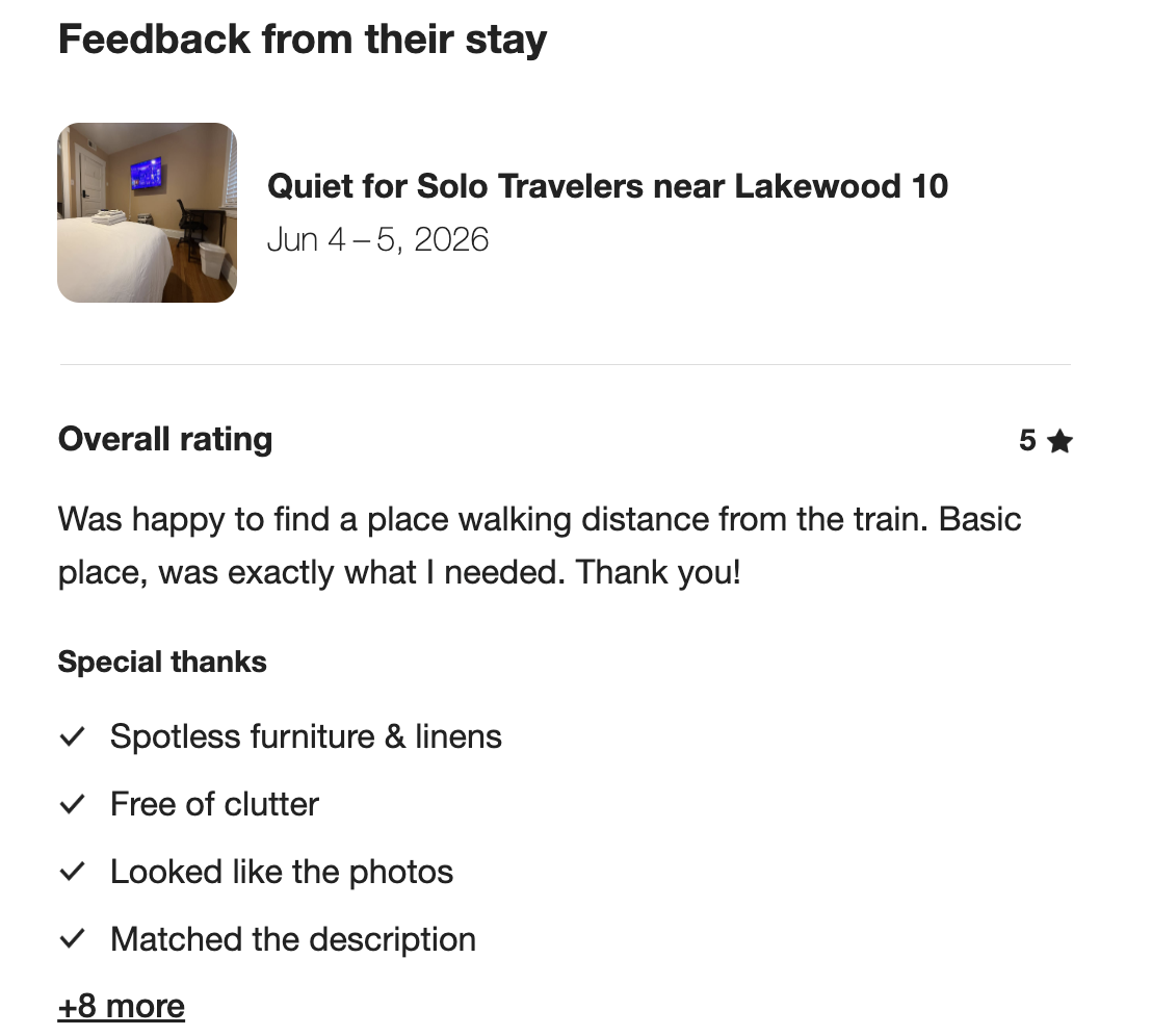 Stay within Walking Distance from the traing