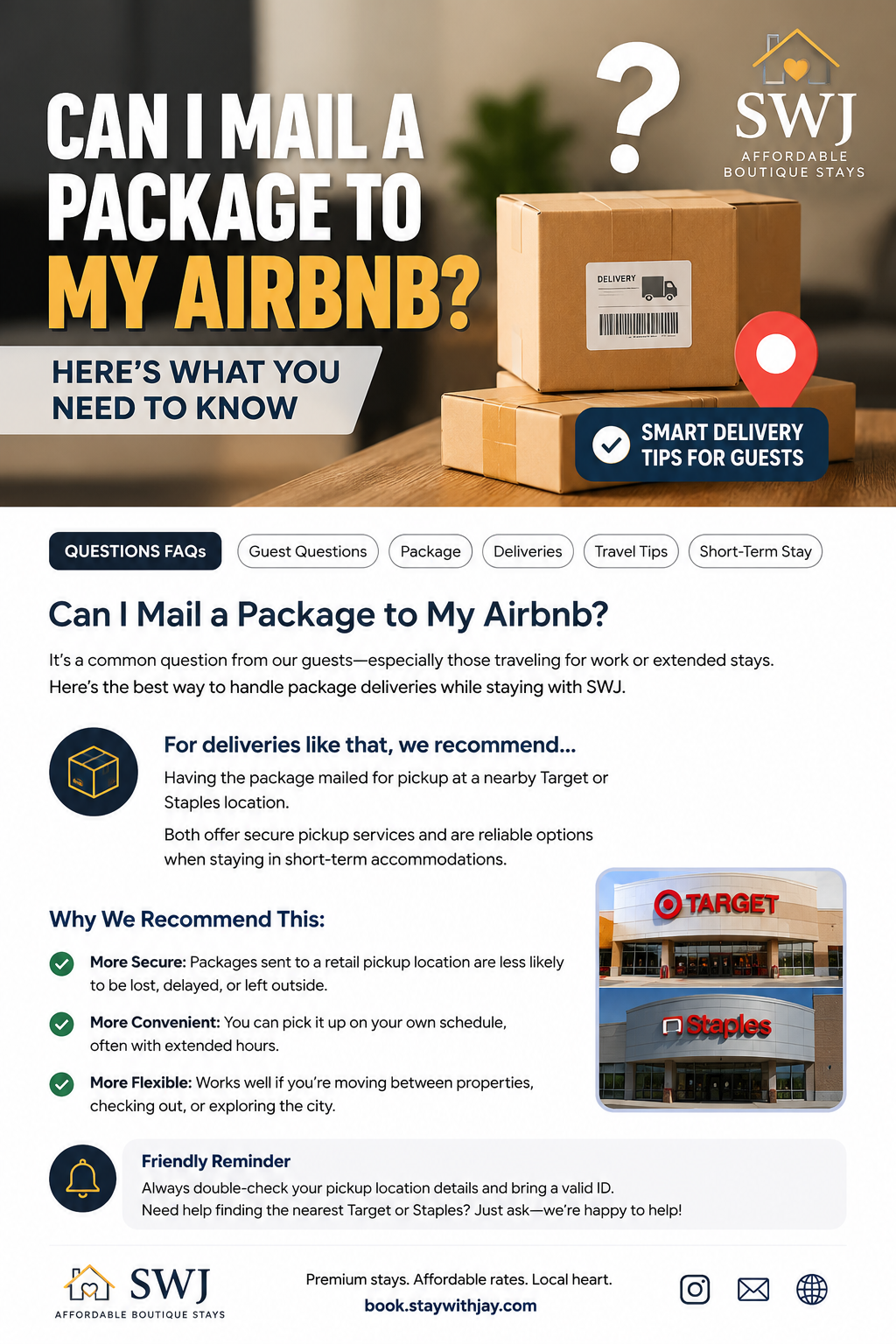 Can I Have a Package Delivered to My Airbnb? Here’s the Best Option.