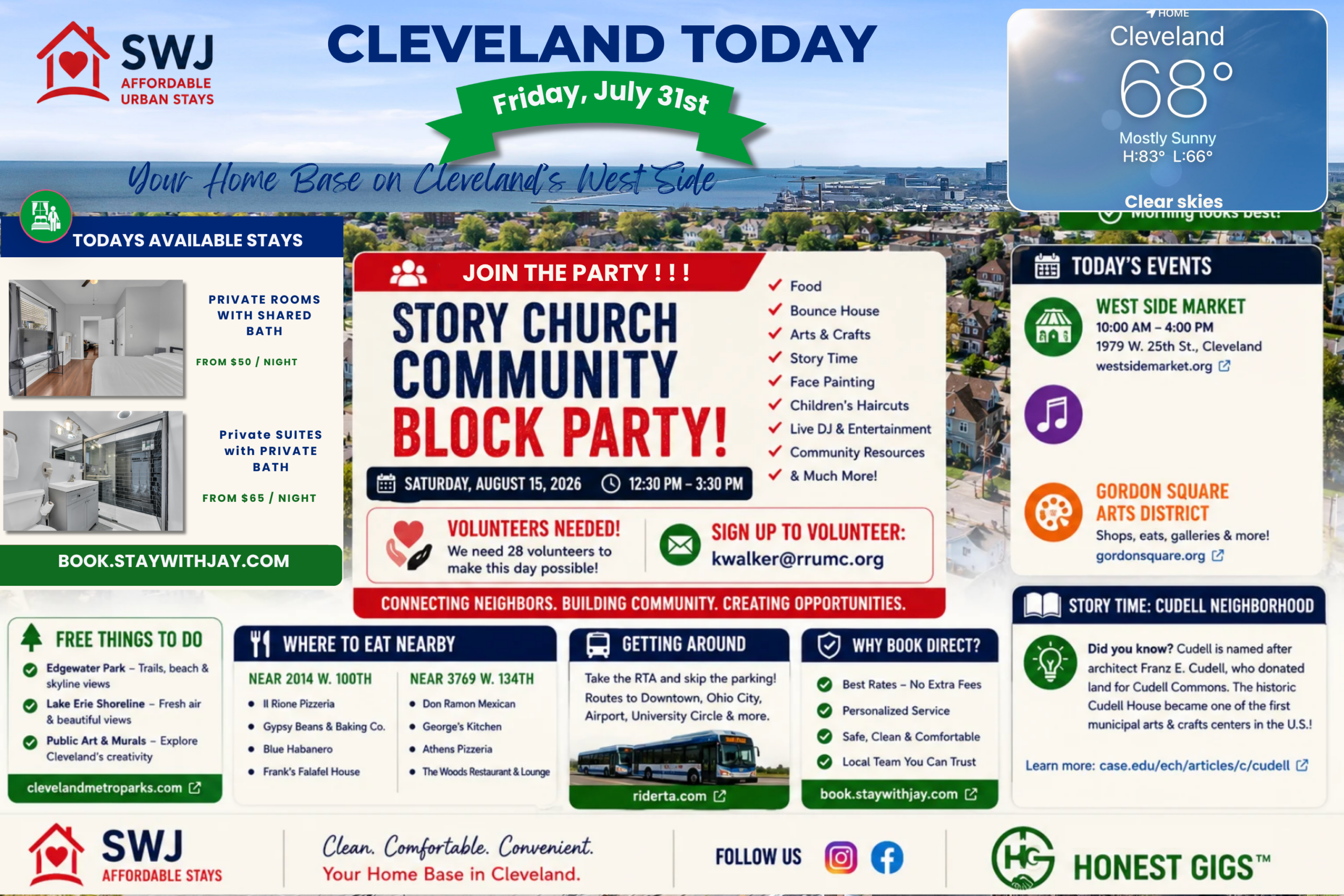 Finish July Strong in Cleveland! ☀️