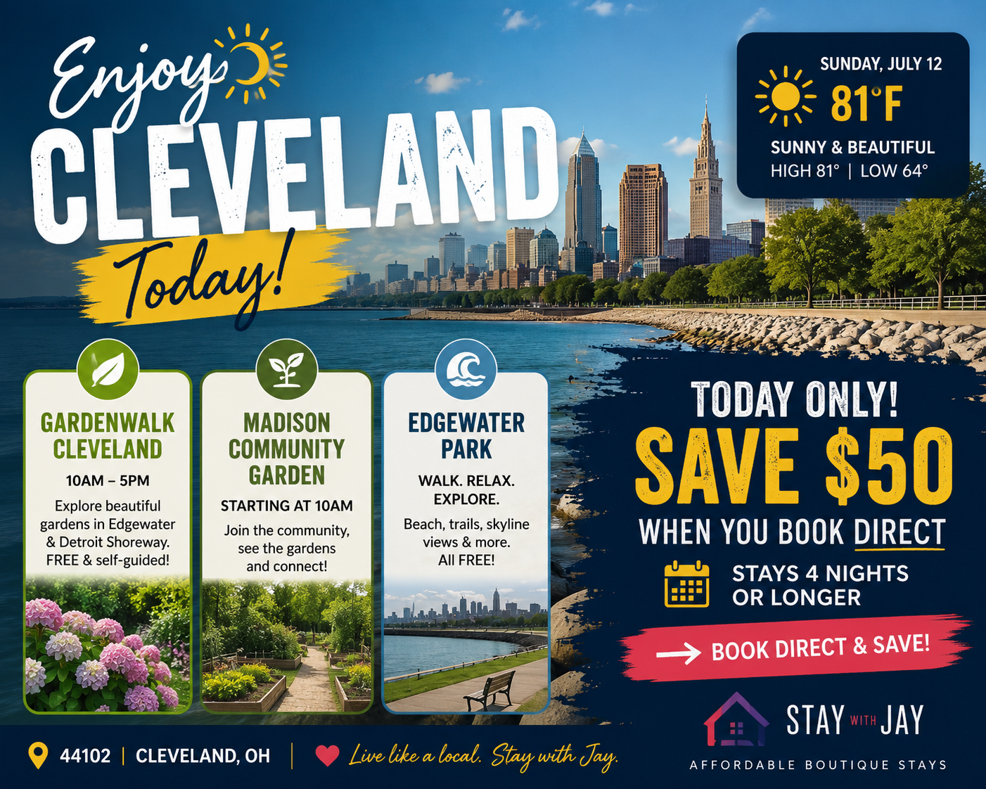 Free Things to Do Near Stay With Jay Today (Sunday, July 12)