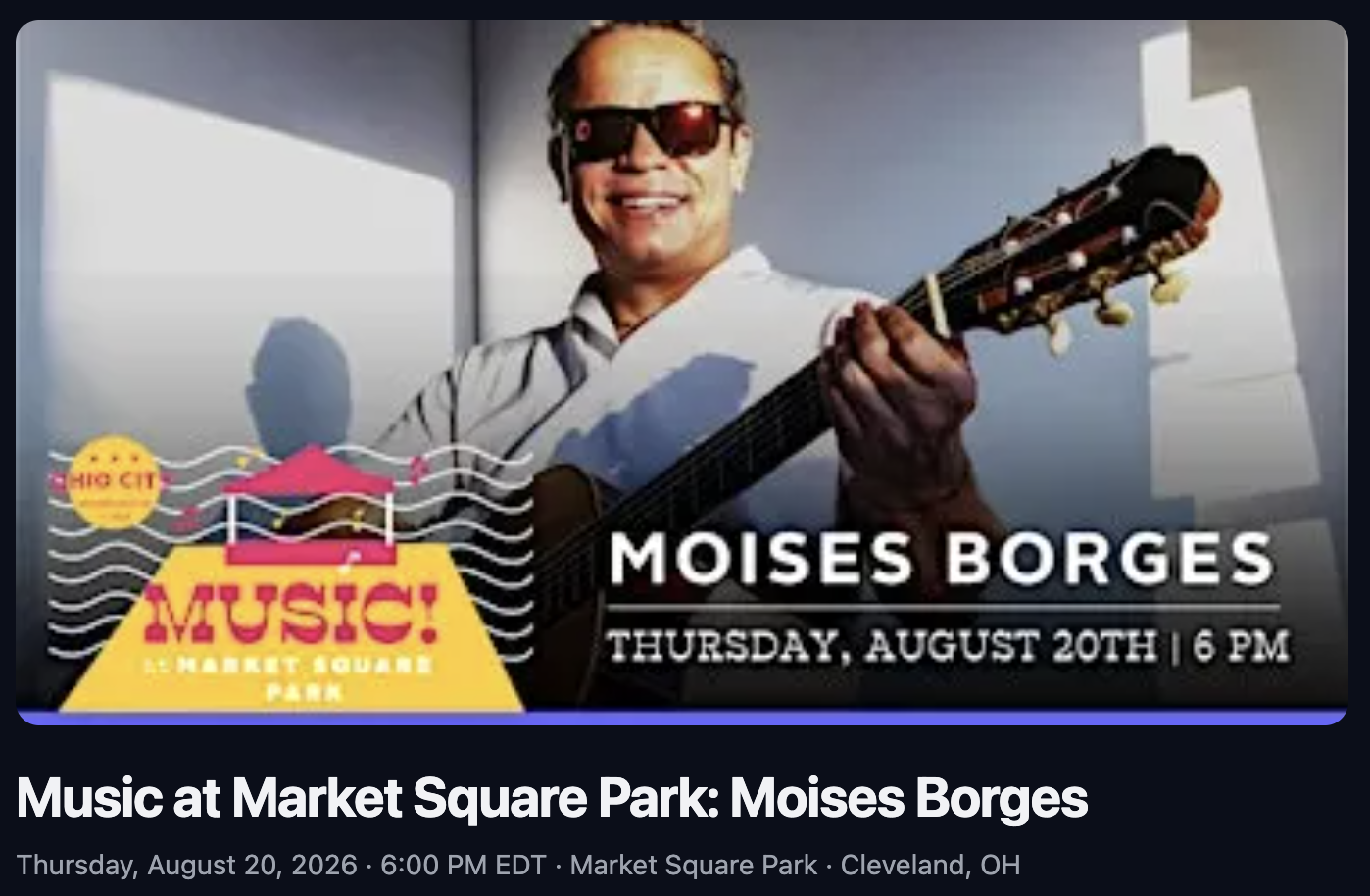 Music at Market Square Park — Moises Borges